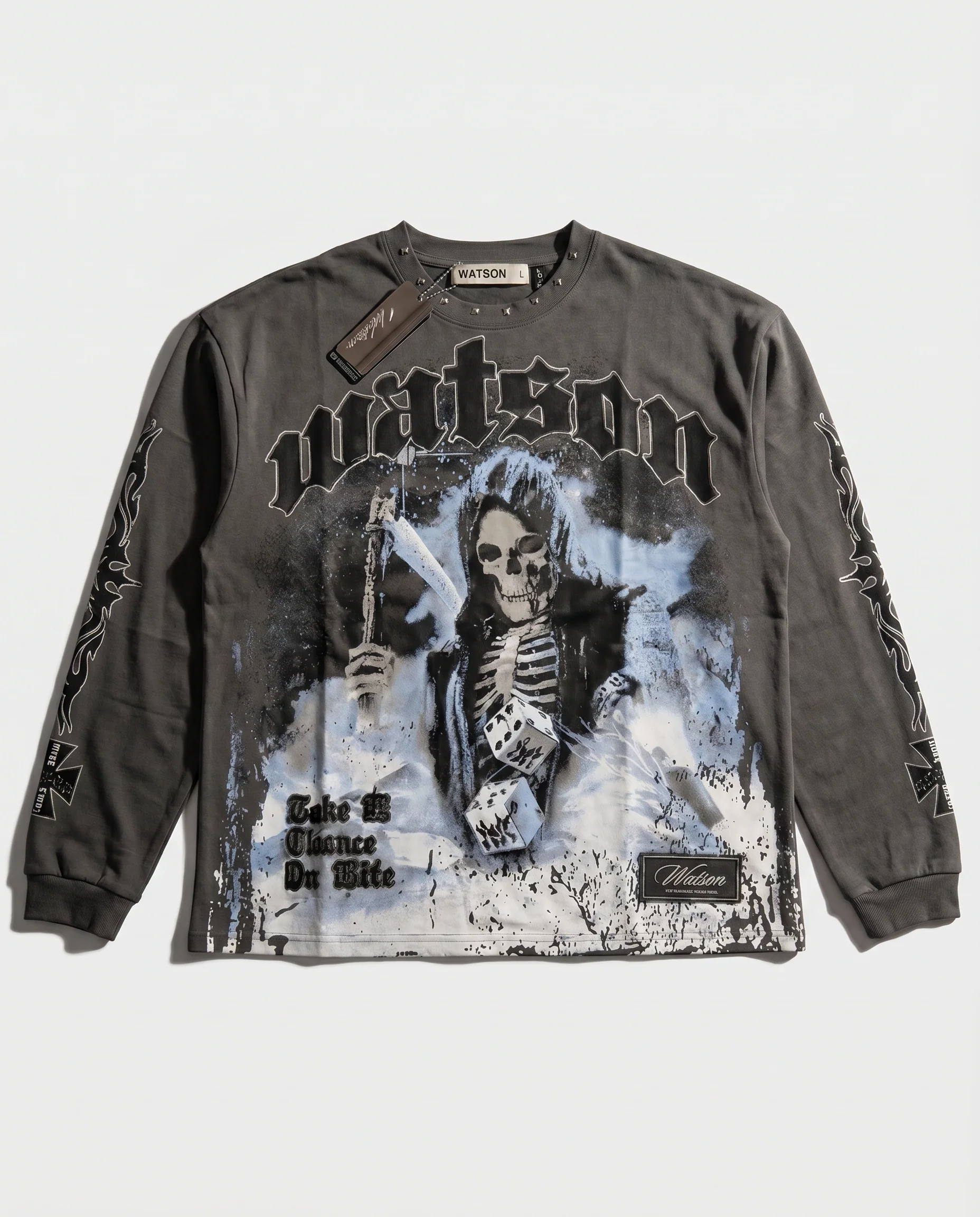 WATSON TAKE A CHANCE ON LIFE LONGSLEEVE T-SHIRT (GREY)