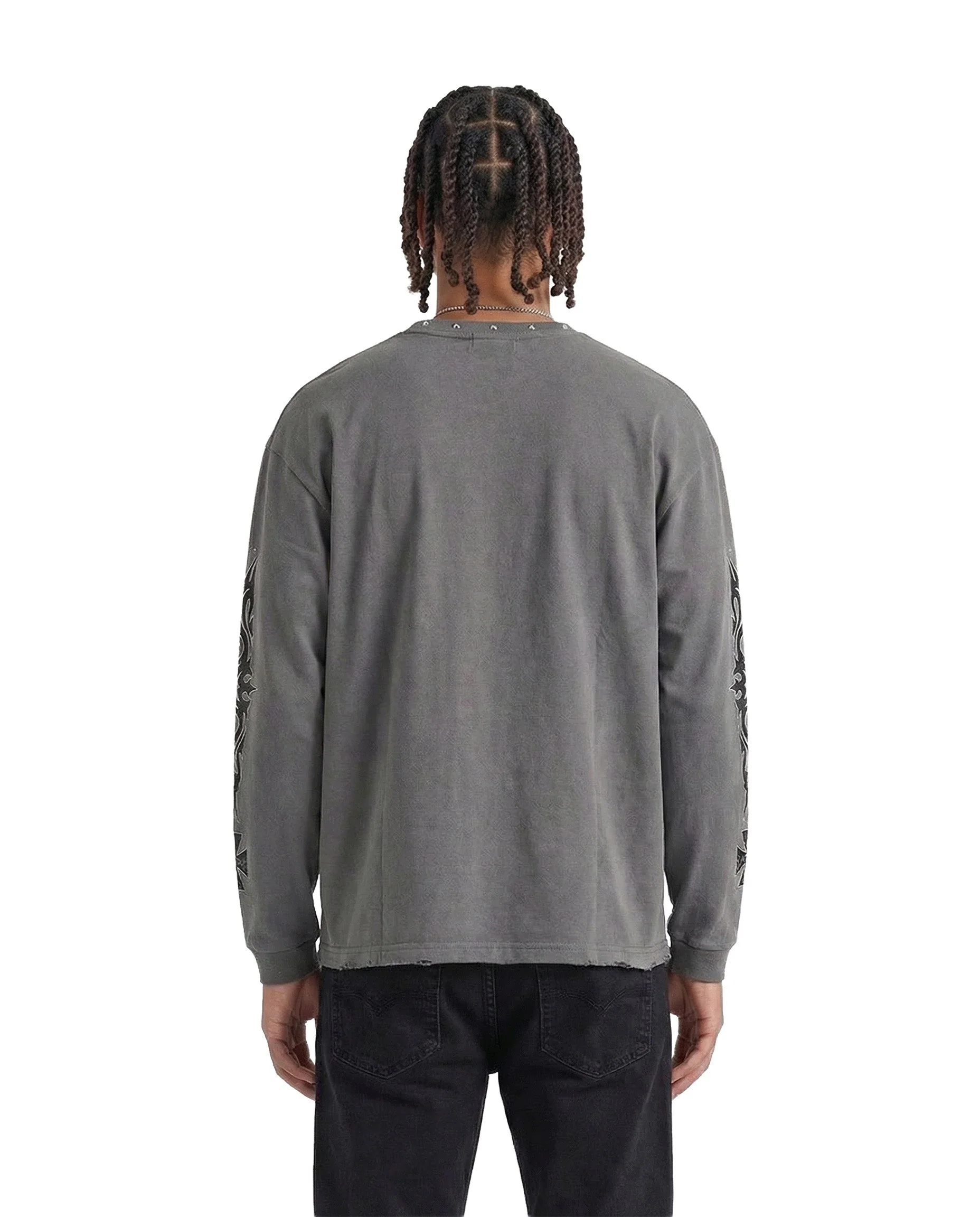 WATSON TAKE A CHANCE ON LIFE LONGSLEEVE T-SHIRT (GREY) - Image 3