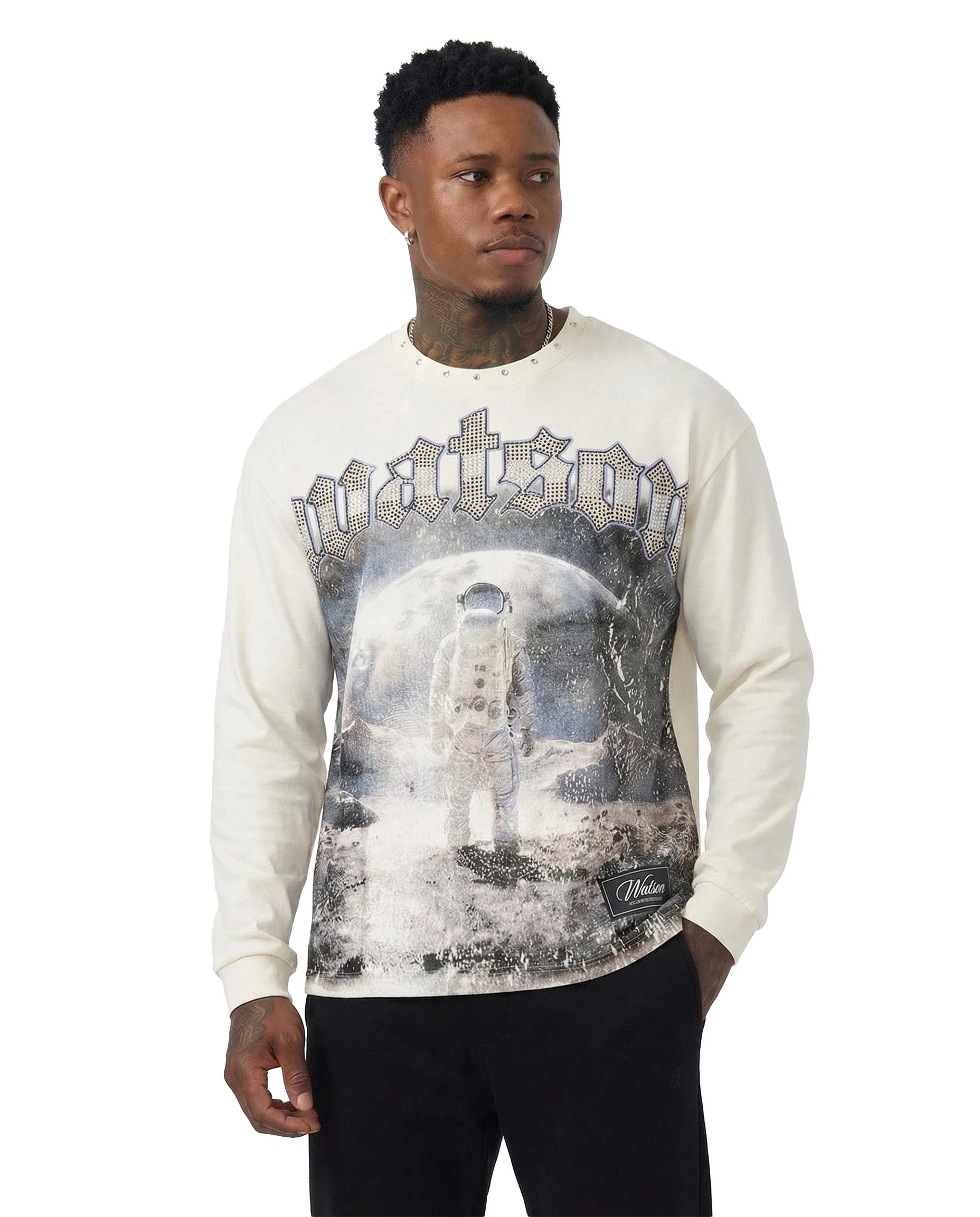 WATSON LEAVE GRAVITY TO THE REST LONGSLEEVE T-SHIRT (CREAM) - Image 2