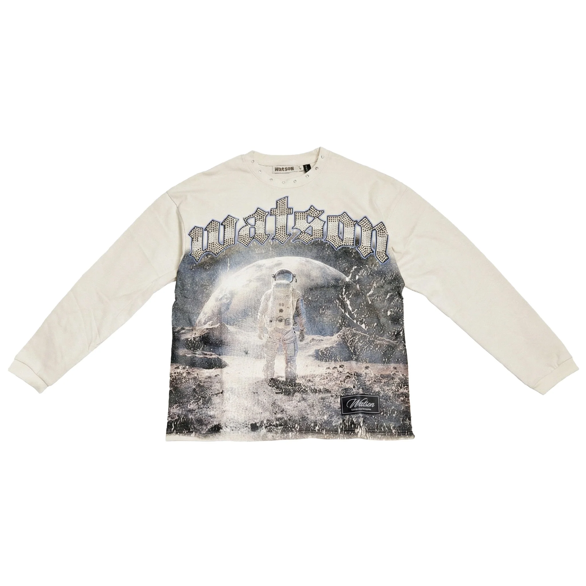 WATSON LEAVE GRAVITY TO THE REST LONGSLEEVE T-SHIRT (CREAM) - Image 4