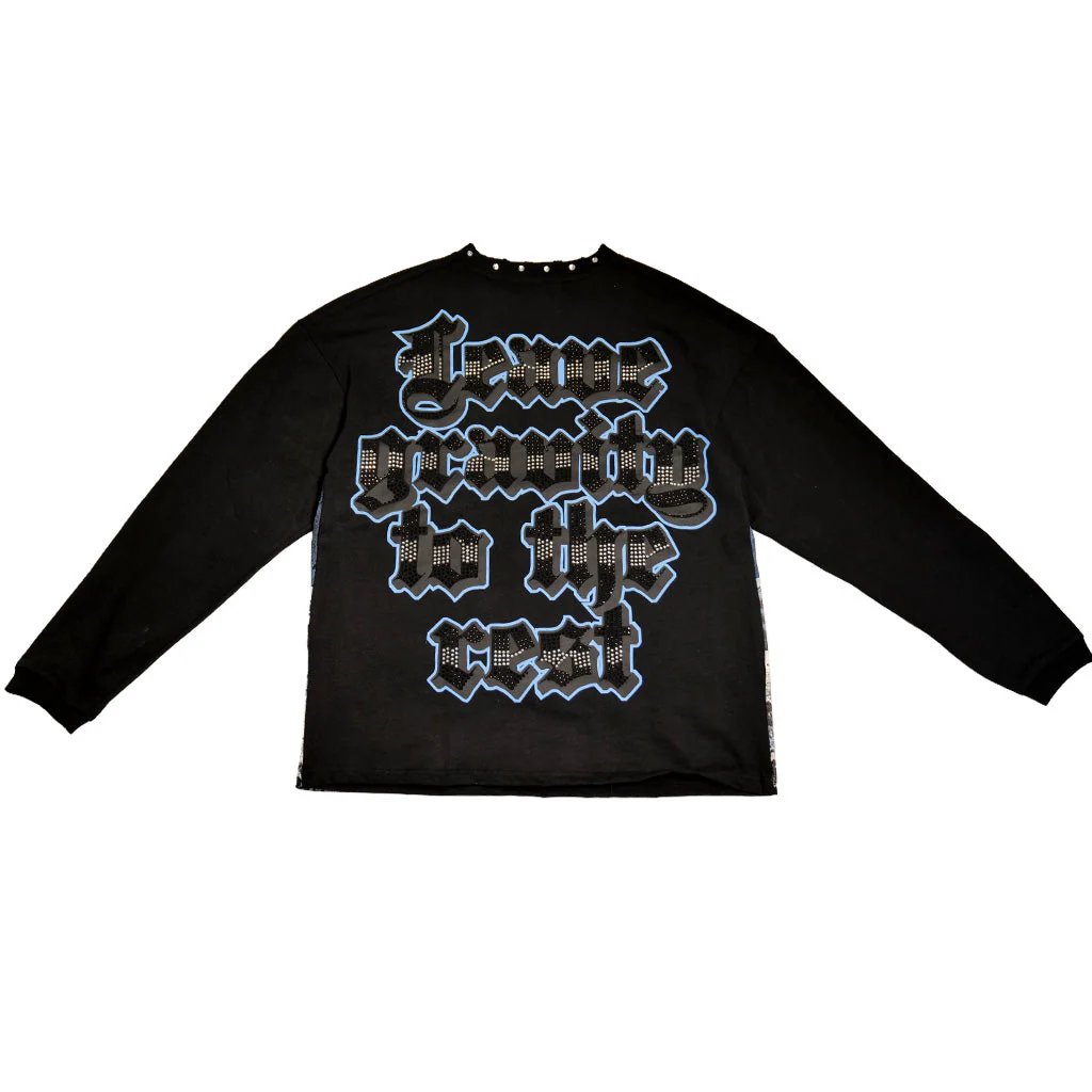 WATSON LEAVE GRAVITY TO THE REST LONGSLEEVE T-SHIRT (BLACK) - Image 2