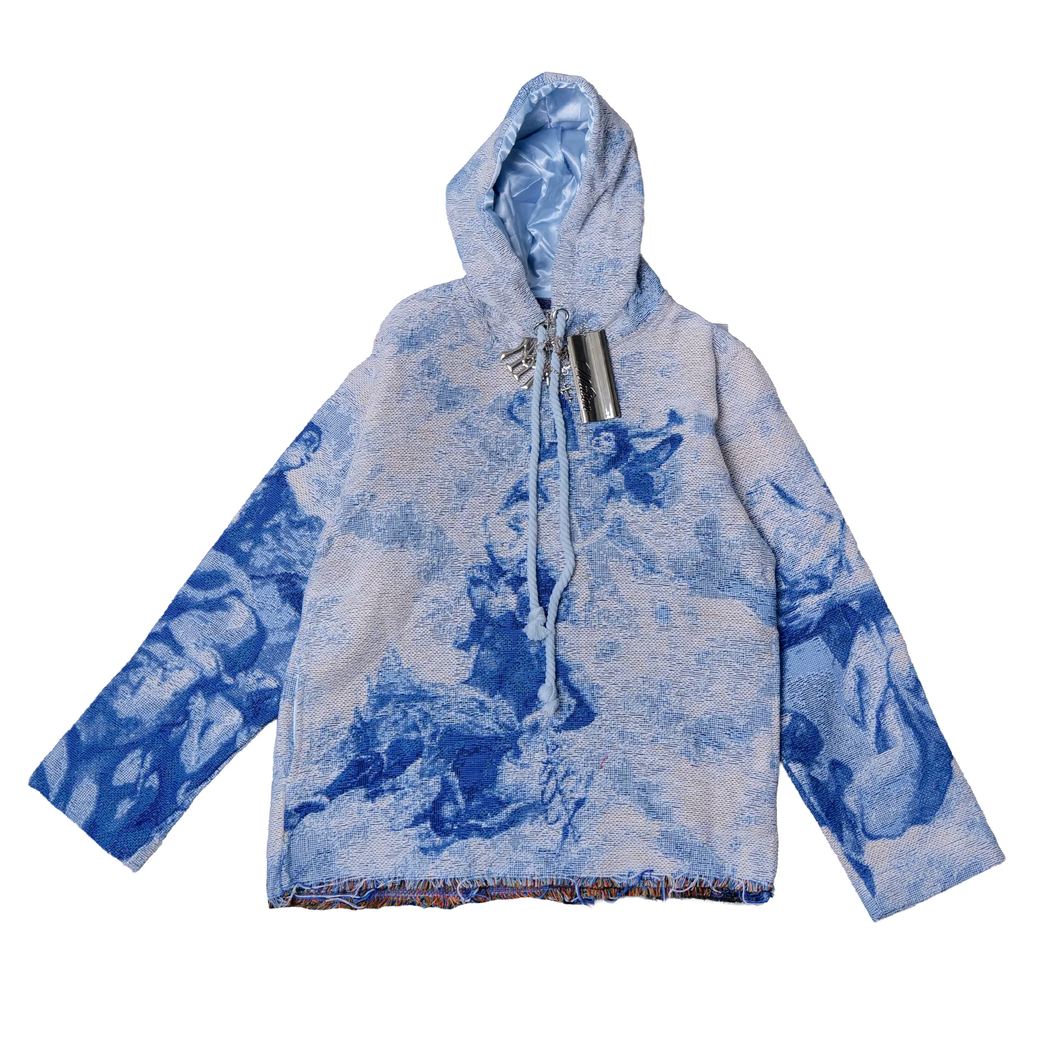 WATSON DELIVER US FROM EVIL LIGHT BLUE TAPESTRY HOODIE - Image 3