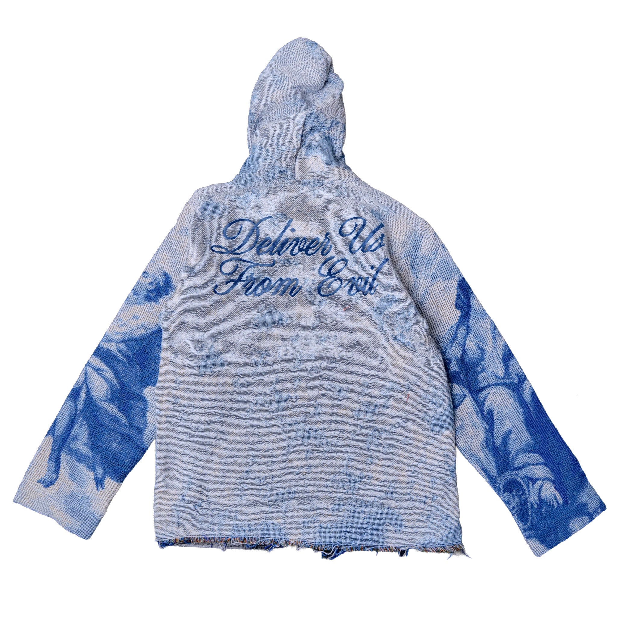 WATSON DELIVER US FROM EVIL LIGHT BLUE TAPESTRY HOODIE - Image 4