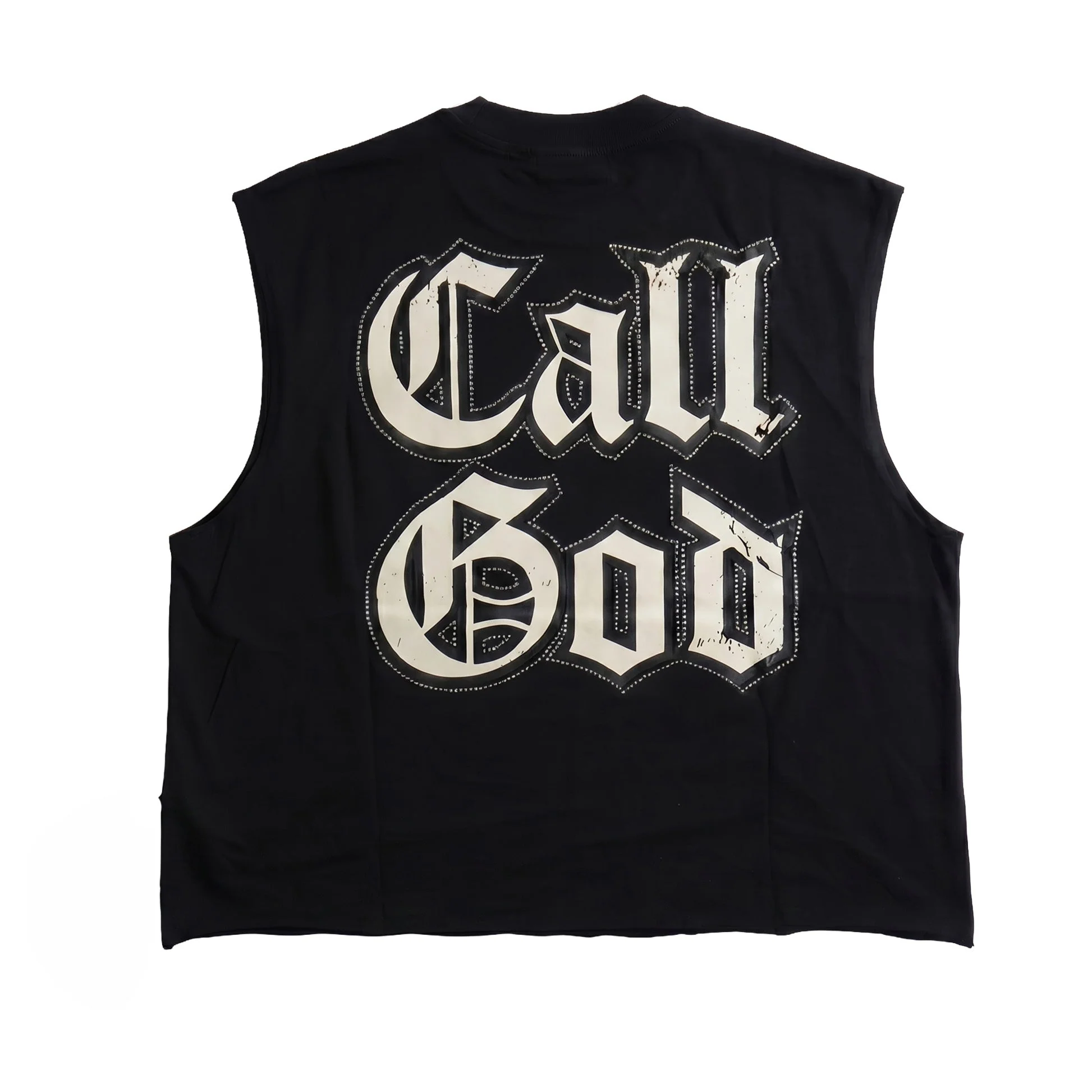WATSON CALL GOD CUTOFF TSHIRT (BLACK) - Image 2