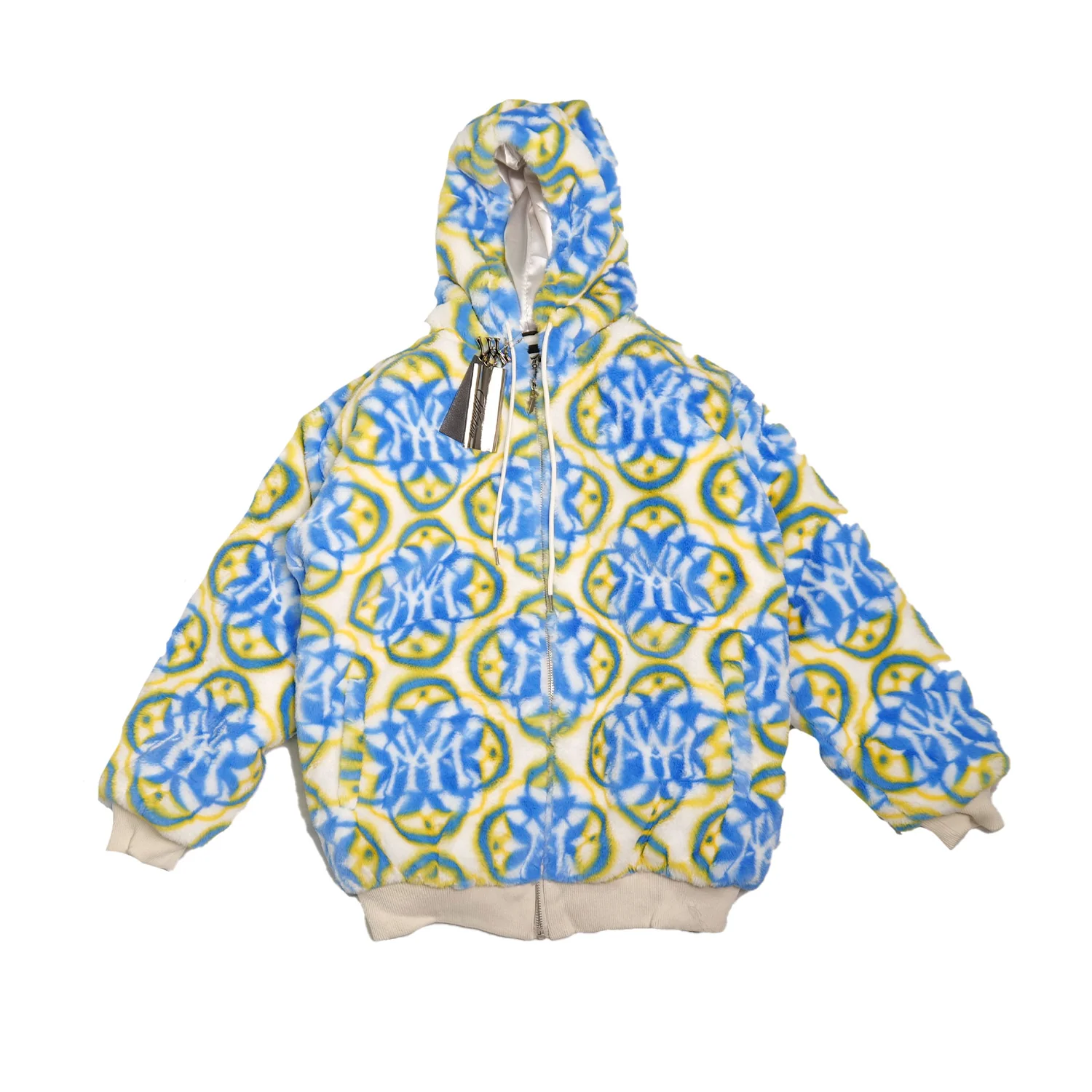 WATSON BRANDED CREAM PATTERN HOODED JACKET - Image 2