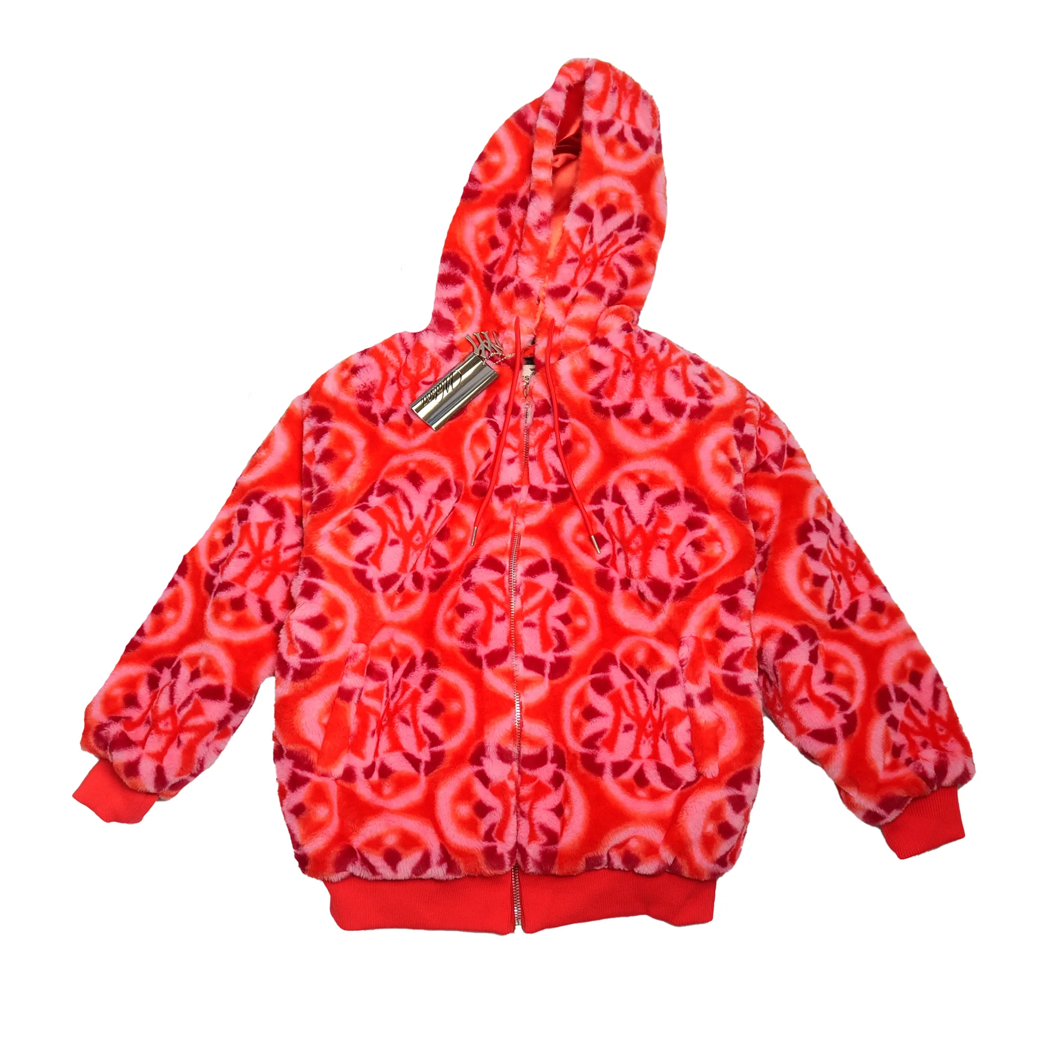 WATSON BRANDED RED PATTERN HOODED JACKET - Image 3