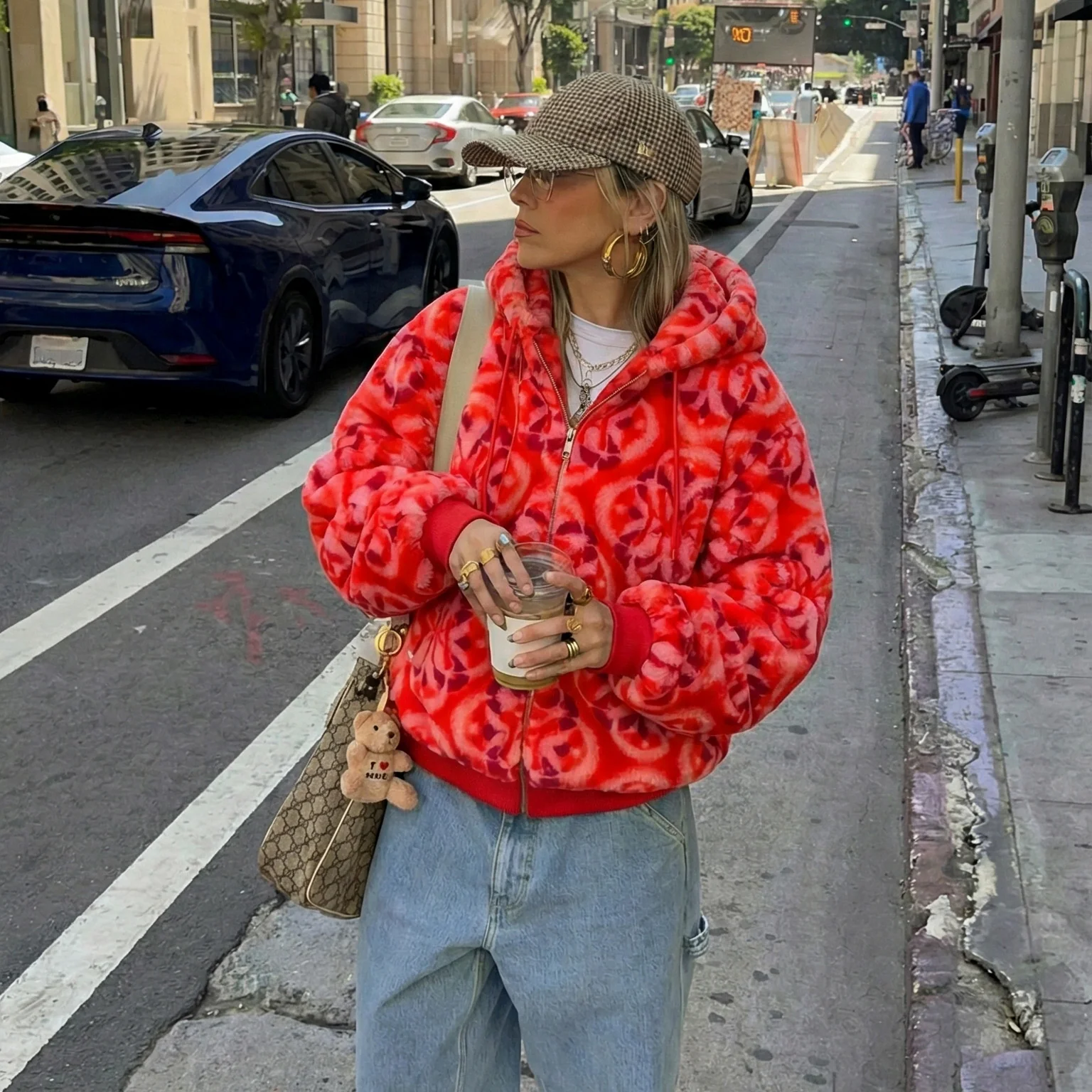 WATSON BRANDED RED PATTERN HOODED JACKET - Image 5
