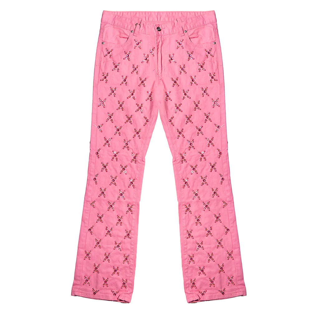 GEMSTONE NET JEANS (PINK) - Image 2