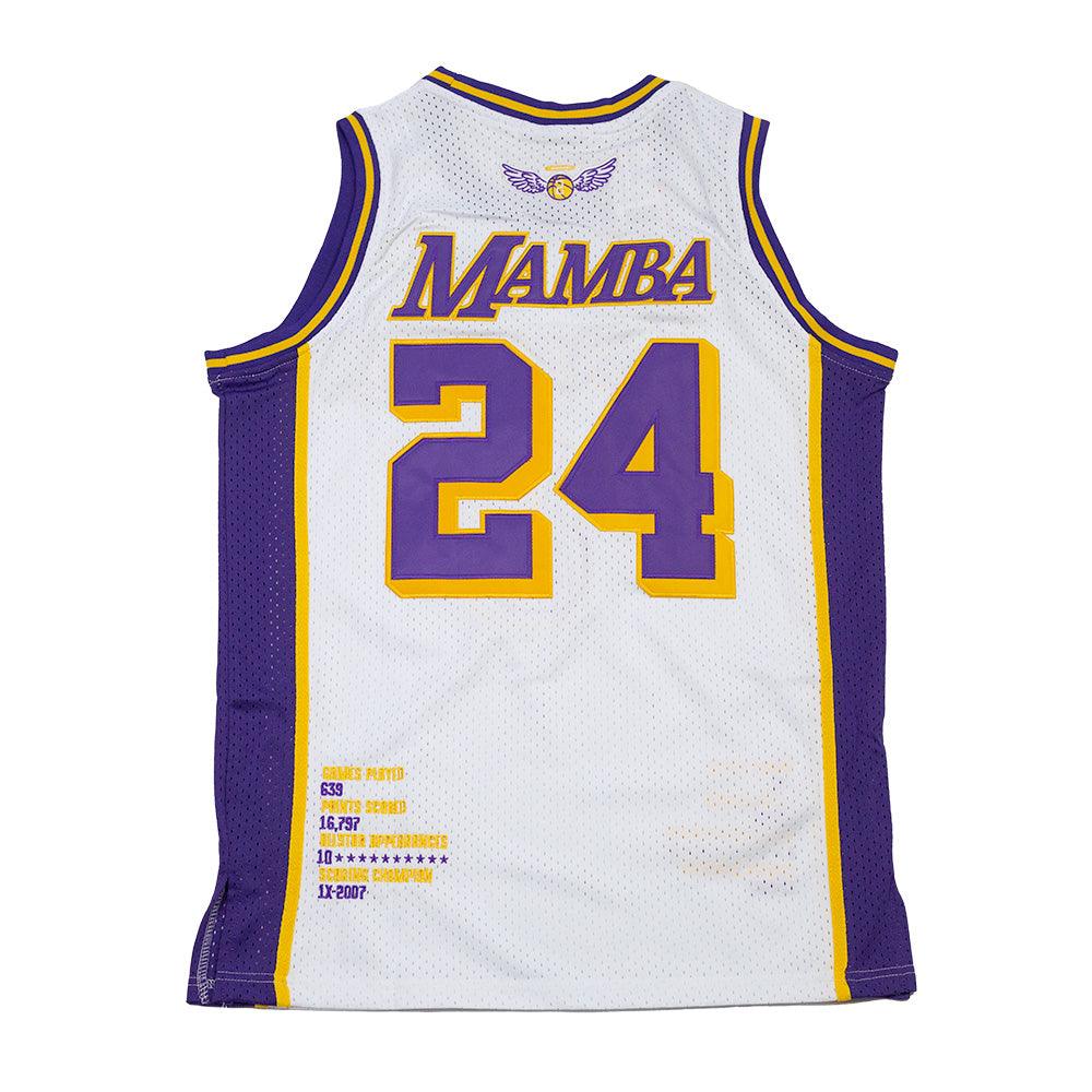 YOUTH LEGEND MAMBA BASKETBALL JERSEY (WHITE/PURPLE) - Image 2