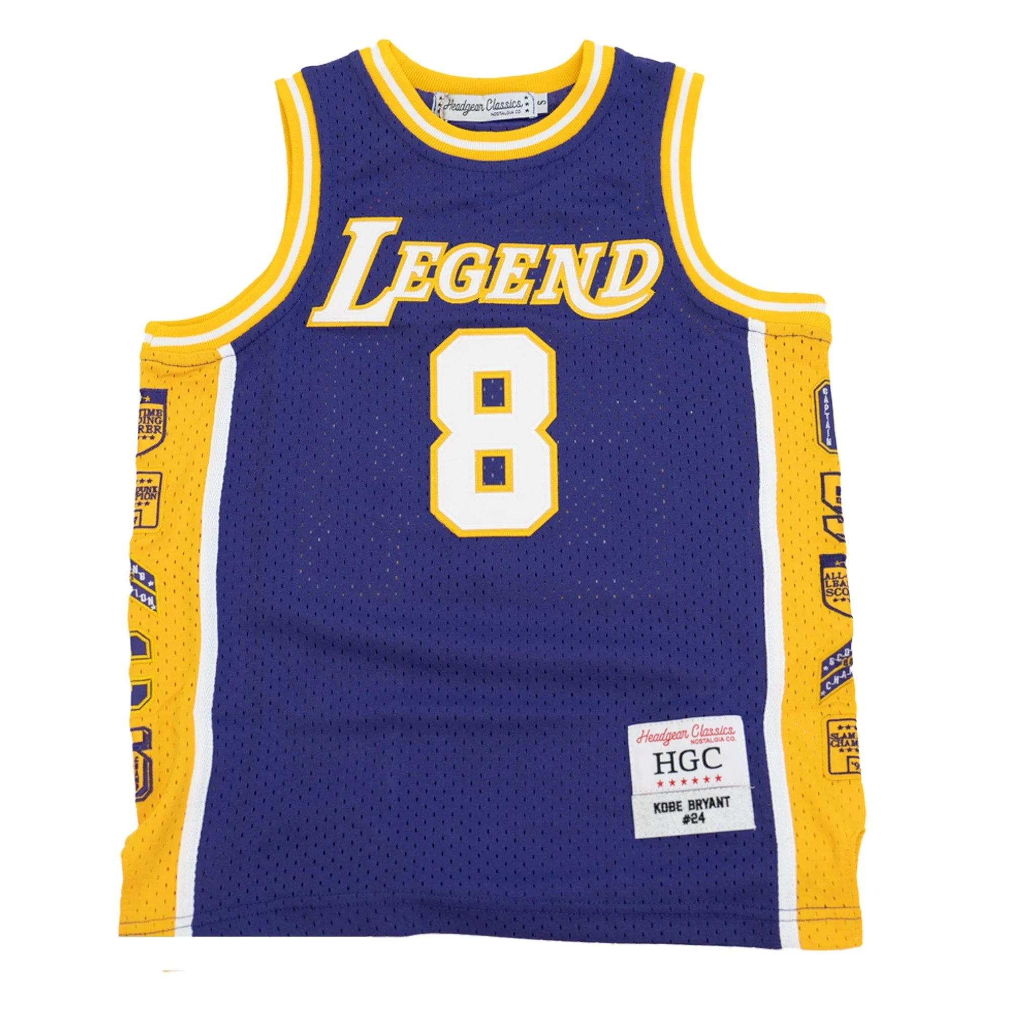 YOUTH LEGEND MAMBA PATCH BASKETBALL JERSEY (PURPLE/GOLD)